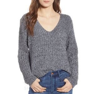 Roxy Padang Paradise Chenille Sweater: Charcoal Heather, X-Large - Sold Out
